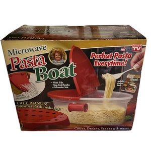 Microwave PASTA BOAT Cooker As Seen On TV Perfect Pasta